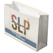Aangepaste SLP Speech Patholoog Leopard Print Groot Cadeauzakje (Voorkant Gekanteld)