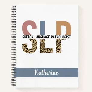 Aangepaste SLP Speech Patholoog Leopard Print Notitieboek