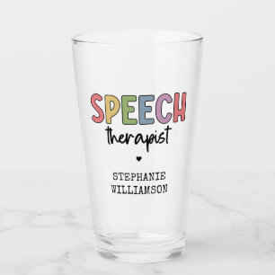 Aangepaste SLP-spraakpatholoog Speech Therapist Glas