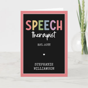 Aangepaste SLP-spraakpatholoog Speech Therapist Kaart