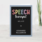Aangepaste SLP-spraakpatholoog Speech Therapist Kaart (Voorkant)