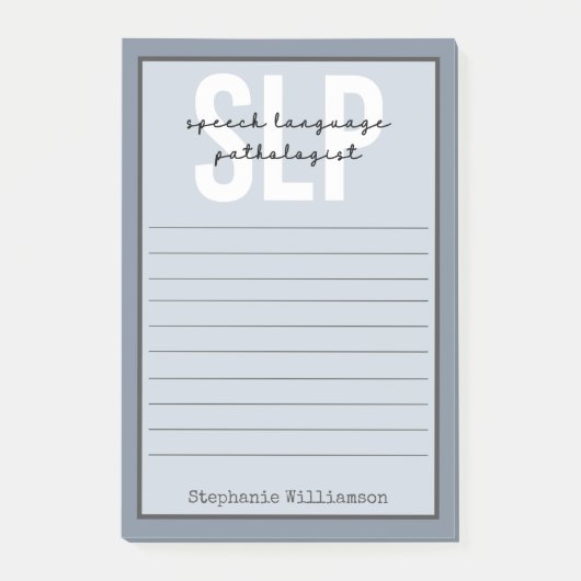 Aangepaste SLP-spraakpatholoog Speech Therapist Post-it® Notes (Voorkant)