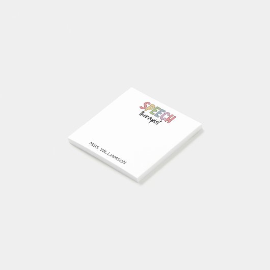 Aangepaste SLP-spraakpatholoog Speech Therapist Post-it® Notes (Schuin)