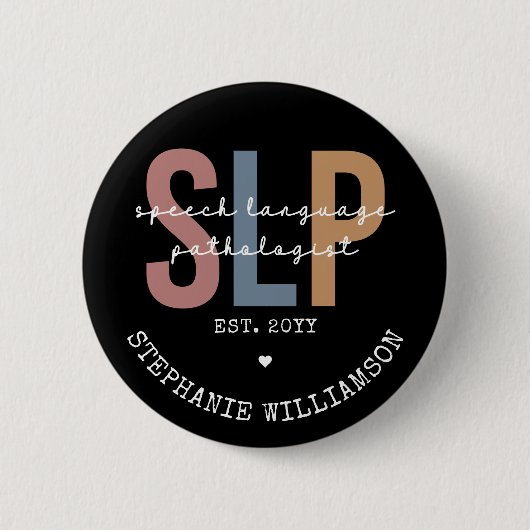 Aangepaste SLP-spraakpatholoog Speech Therapist Ronde Button 5,7 Cm (Voorkant)