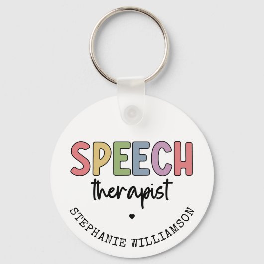 Aangepaste SLP-spraakpatholoog Speech Therapist Sleutelhanger (Voorkant)