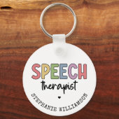 Aangepaste SLP-spraakpatholoog Speech Therapist Sleutelhanger (Voorkant)