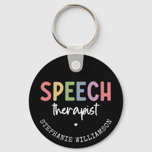 Aangepaste SLP-spraakpatholoog Speech Therapist Sleutelhanger