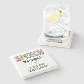 Aangepaste SLP-spraakpatholoog Speech Therapist Stenen Onderzetter (Zijkant)