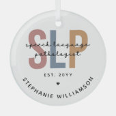 Aangepaste SLP-taaldocent Glas Ornament (Voorkant)