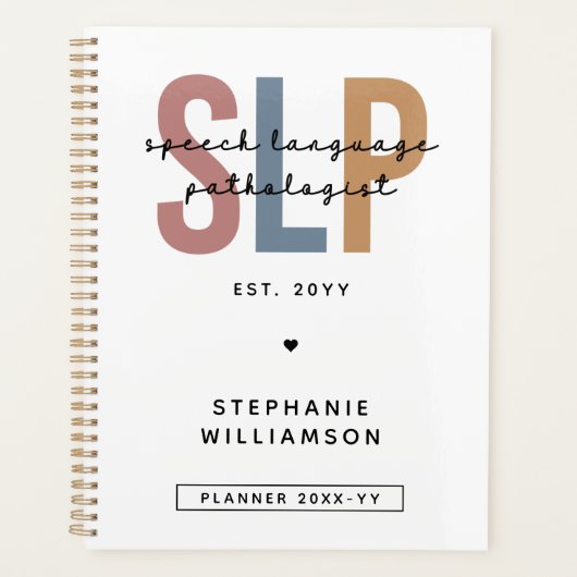 Aangepaste SLP-taaldocent Planner (Voorkant)