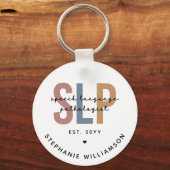 Aangepaste SLP-taaldocent Sleutelhanger (Achterkant)