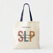 Aangepaste SLP-taaldocent Tote Bag (Voorkant)