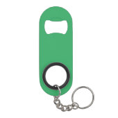 Aangepaste smaragdgroene knopspeld mini flessenopener (Achterkant)