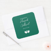 Aangepaste smaragdgroene Stickers (Envelop)