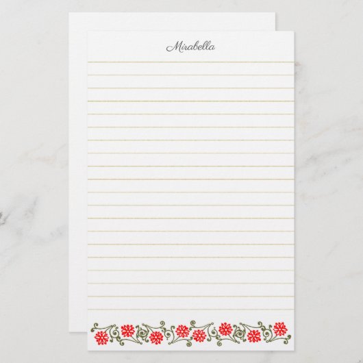 Aangepaste smeekbedekking en goudmakerij briefpapier (Voorkant / Achterkant)