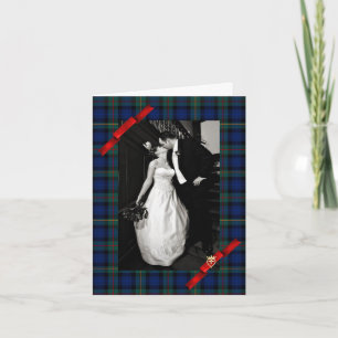 Aangepaste Smith Plaid Trouwfoto Dankjewel Bedankkaart