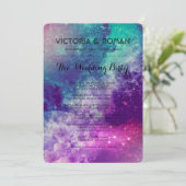 Aangepaste Smokey Galaxy bruiloft programma's (Staand voorkant)