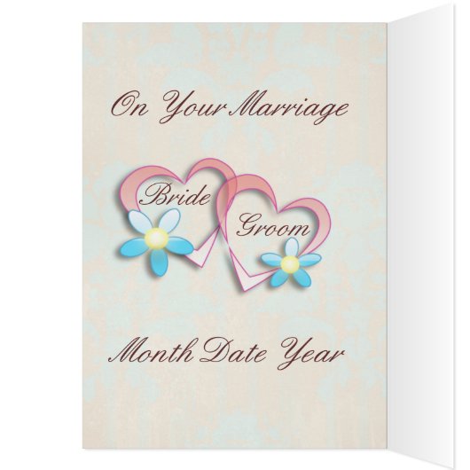 Aangepaste SMS-bruiloft - Creditcard (Binnen (Links))