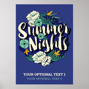Aangepaste SMS-zomernacht Poster