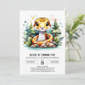 Aangepaste Snake Kinder Feest Verjaardag Kaart (Staand voorkant)