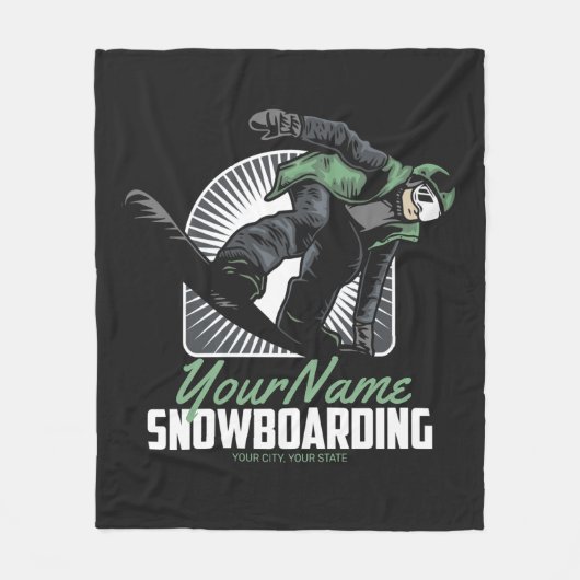 Aangepaste sneeuwboarder Shredding Fleece Deken (Voorkant)