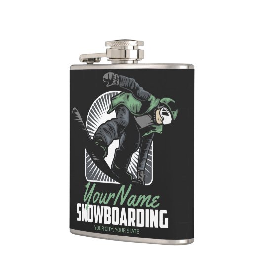 Aangepaste sneeuwboarder Shredding Heupfles (Links)