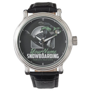Aangepaste sneeuwboarder Shredding Horloge