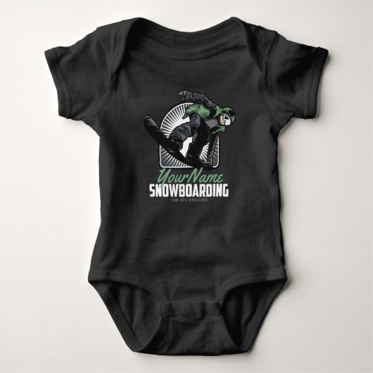 Aangepaste sneeuwboarder Shredding Romper (Voorkant)