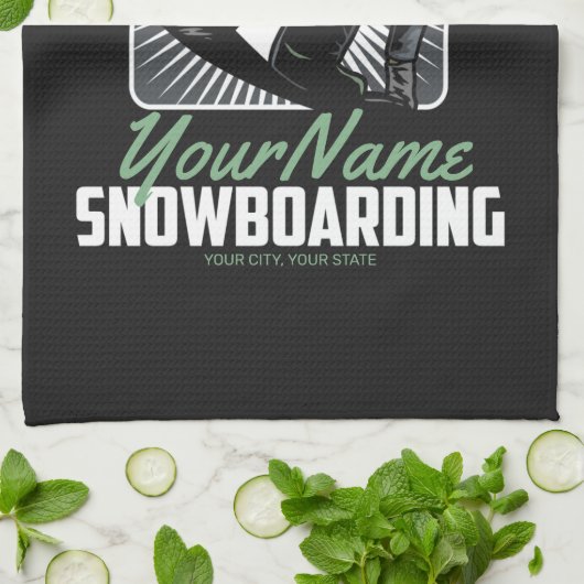 Aangepaste sneeuwboarder Shredding Theedoek (Gevouwen)