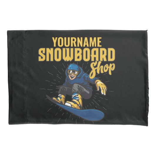 Aangepaste sneeuwboarder Snowboarding Shop Big Air Kussensloop (Voorkant)