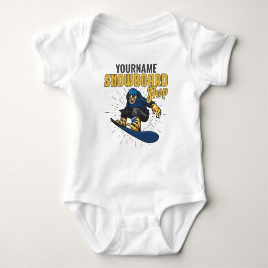Aangepaste sneeuwboarder Snowboarding Shop Big Air Romper (Voorkant)