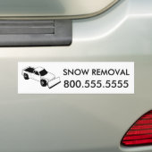 aangepaste sneeuwverwijdering: sneeuwploeg bumpersticker (Op auto)