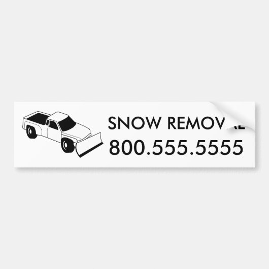 aangepaste sneeuwverwijdering: sneeuwploeg bumpersticker (Voorkant)