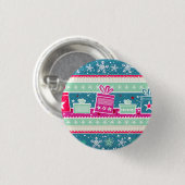 Aangepaste sneeuwvlokken en Cadeaus Ronde Button 3,2 Cm (Voorkant /achterkant)