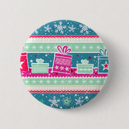 Aangepaste sneeuwvlokken en Cadeaus Ronde Button 5,7 Cm