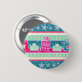 Aangepaste sneeuwvlokken en Cadeaus Ronde Button 5,7 Cm (Voorkant /achterkant)