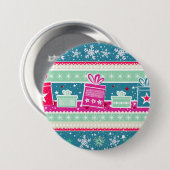 Aangepaste sneeuwvlokken en Cadeaus Ronde Button 7,6 Cm (Voorkant /achterkant)