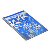 Aangepaste sneeuwvlokken en sterren Aangepaste tek Notitieboek (Rechterzijde)