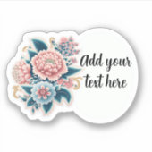 Aangepaste snijdende sticker - aanpasbare tekst - (Voorkant)