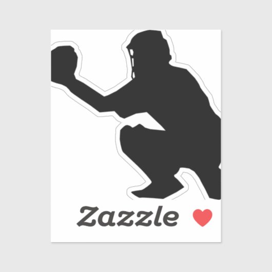 Aangepaste snijder Baseball Catcher Sticker (Vel)