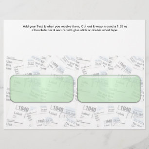 Aangepaste snoepbar wrappers voor belastingtijd Bo Flyer