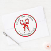 Aangepaste snoepjes en kerstmis ronde sticker (Envelop)