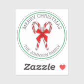 Aangepaste snoepjes en kerstmis sticker (Vel)