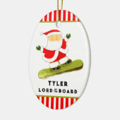 Aangepaste Snowboarder Snowboarding Keramisch Ornament (Links)