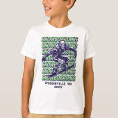 Aangepaste Snowboarding Locatie Datum Naam T-shirt (Voorkant)