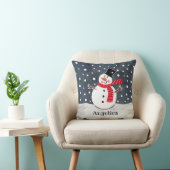 Aangepaste snowman-kerstschroefdop kussen (Stoel)
