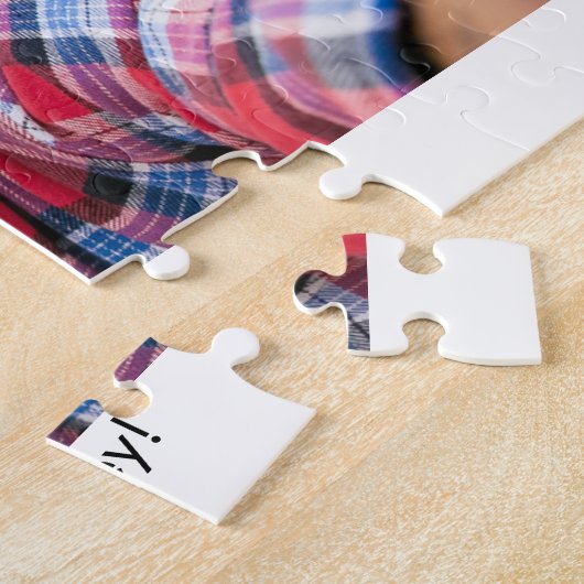 Aangepaste soberheid geschenk 1 foto gepersonalise legpuzzel (Zijkant)