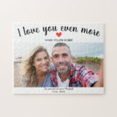 Aangepaste soberheid geschenk 1 foto gepersonalise legpuzzel (Horizontaal)