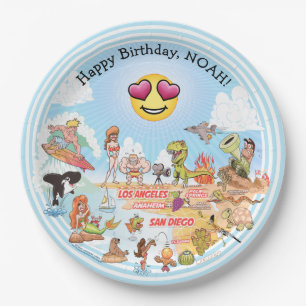 Aangepaste SoCal Birthday Papieren Bordje