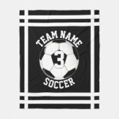 Aangepaste Soccer Team Name en Player Number Sport Fleece Deken (Voorkant)